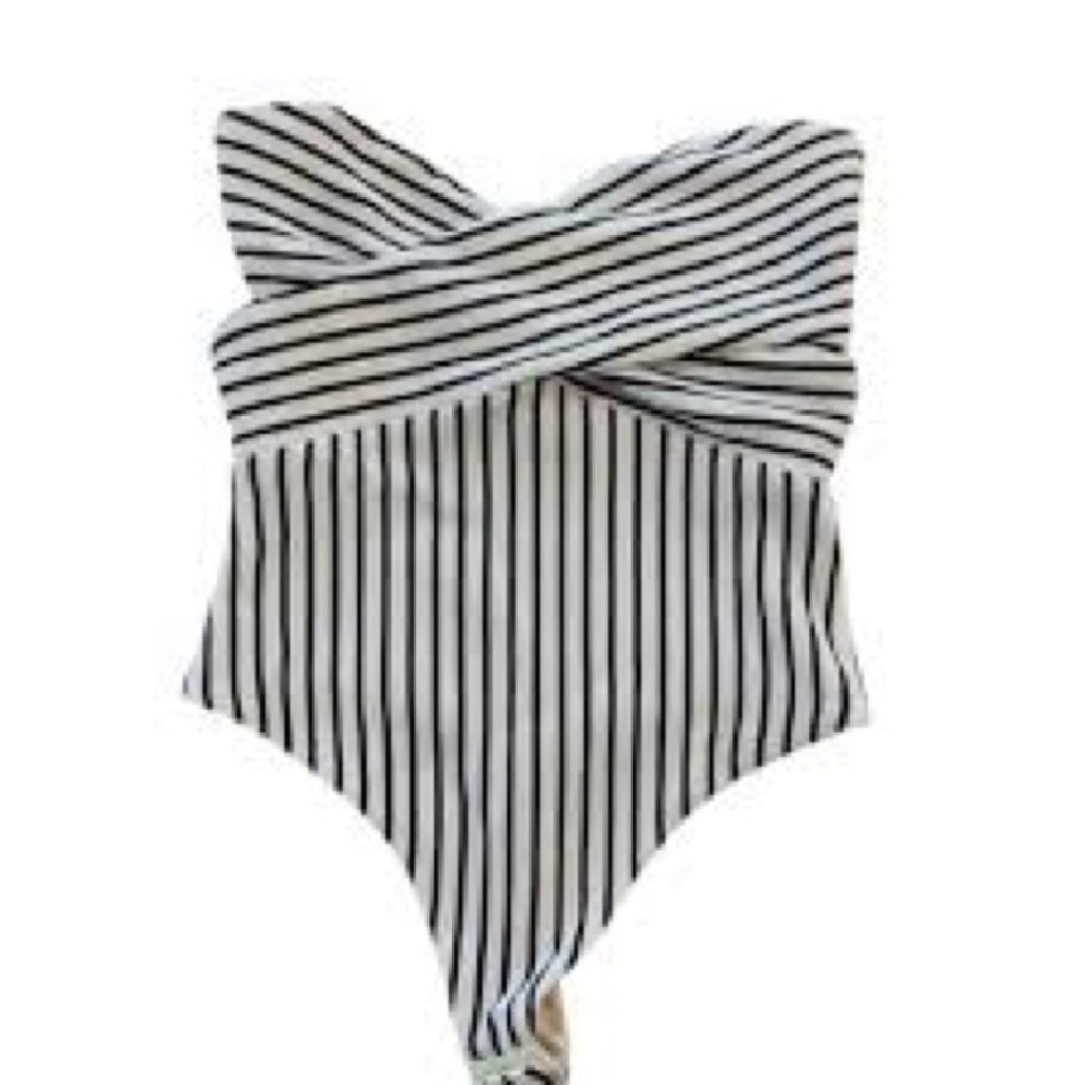 Striped One-Piece Bodysuit XXS